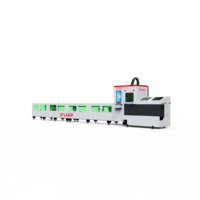 Máquina de Corte Láser de Fibra CNC Horizontal Serie M de DPLASER para el Procesamiento de Tubos Metálicos Redondos y Cuadrados de Diámetro Pequeño