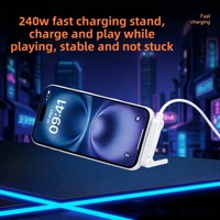 Meilleure vente transfrontalière : Chargeur de téléphone portable 240W à charge ultra-rapide avec câble de support et connecteurs C-C en ABS