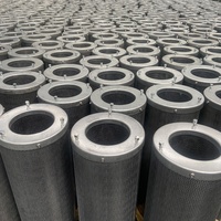 Sistem Filtrasi Udara HVAC Filter Karbon HEPA Canister 145mm X 600mm Silinder untuk Rangka 305mm X 610mm Penghilang Bau VOC