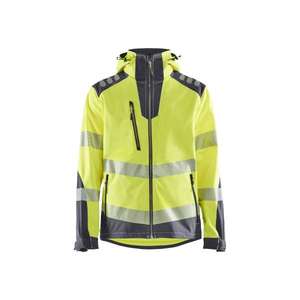 BLAKLADER - 449125133396S <b>Hi</b>-<b>Vis</b> <b>Softshell</b> <b>jacket</b> Yellow/Mid grey - EAN 7330509766538 <b>HI</b>-<b>VIS</b> WORKWEAR - Product Image 1