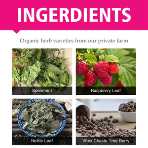 Thé aux herbes naturelles de marque privée Source Factory, complément alimentaire, feuille de framboisier, feuille d'ortie, thé pour femmes - Product Image 2