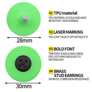 Etiqueta de orelha eletrônica geot, etiquetas de orelha de gato de tatuagem, etiquetas de orelha, vaca de espuma, HED-ET120 - Product Image 2