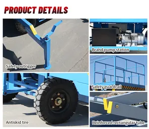 Wheel Type Working Platform 500kg Mobile Self-propelled Aerial Scissor Lift Platform