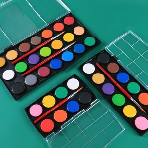 Offre Spéciale 12 couleurs ensemble de peinture aquarelle non toxique marque privée peinture aquarelle solide à haute pigmentation - Product Image 6