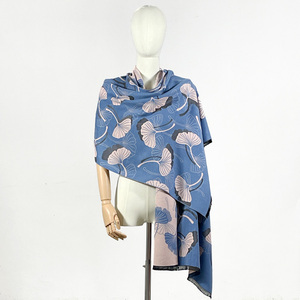 Colección de Invierno de Lujo 2026, Ponchos para Mujer, Logotipo Personalizado, Chal de Pashmina Sintética, Manta de Imitación de Cachemira Estampada con Borlas - Product Image 5