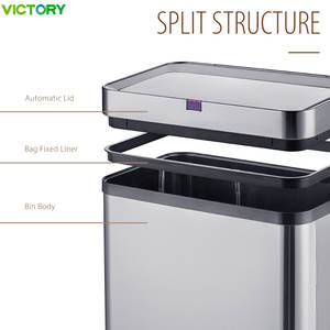 <span class=keywords><strong>Cubo</strong></span> <span class=keywords><strong>de</strong></span> <span class=keywords><strong>Basura</strong></span> <span class=keywords><strong>de</strong></span> Acero Inoxidable <span class=keywords><strong>de</strong></span> Alta Capacidad <span class=keywords><strong>de</strong></span> <span class=keywords><strong>50</strong></span> <span class=keywords><strong>Litros</strong></span> y 60 <span class=keywords><strong>Litros</strong></span>, <span class=keywords><strong>Cubo</strong></span> <span class=keywords><strong>de</strong></span> <span class=keywords><strong>Basura</strong></span> Rectangular con Sensor Automático para Oficina y Sala <span class=keywords><strong>de</strong></span> Estar - Product Image 3