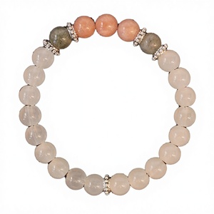 Pulsera de Cuarzo Rosa Natural con Cuentas, Estilo Chakra, para Unisex, Ideal para Regalo, Venta al por Mayor en Amayra Crystals Exports - Product Image 1