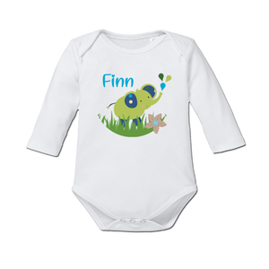 Body per neonato con nome maniche lunghe + design personalizzato (bambino) - Product Image 1