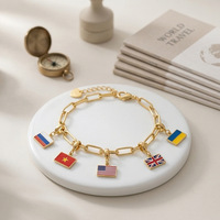 Vente Chaude en Gros Bracelet à Maillons DIY en Acier Inoxydable avec Breloque Pendentif Motif Fermoir Mousqueton pour Collier