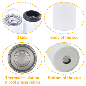 US Pre-sale 16oz <b>Mini</b> Stainless Steel Vacuum Tumbler Engraving 4-in-1 Electronic Beverage <b>Cooler</b> Wireless Speaker for Outdoor - Product Image 3