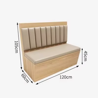 Conjunto de Muebles de Comedor Comerciales de Cuero para Restaurante, Sofá Moderno con Mesa y Sillas para Cafetería y Hotel