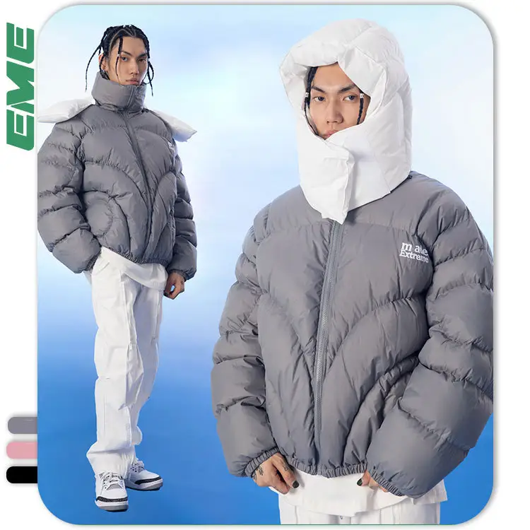wholesale winter hooded short men coat plus size men's jackets men bubble jackets