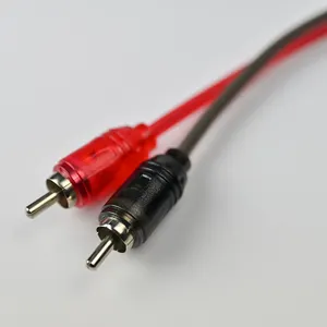Kabel penguat Speaker sinyal Audio mobil RCA 2 saluran Pilin 10 kaki kualitas tinggi kabel RCA kabel RCA tembaga murni kabel Audio RCA