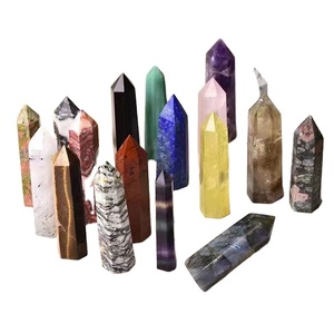 Blnieece หินควอตซ์คริสตัลรูปกุหลาบธรรมชาติหินควอทซ์ทรงหอคอยวัสดุหลายสีผสม - Product Image 1