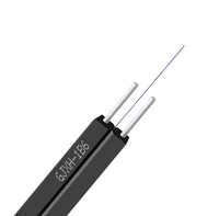 Cable Óptico GJXH de Grado Telecomunicaciones Estándar Nacional, Tipo Mariposa, Fibra Óptica de 1 y 2 Hilos, Bajo Humo