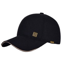 Gorra de Béisbol de Invierno para Hombre con Protección para las Orejas, Ajustable, de Ala Ancha, de 6 Paneles, de Lona, con Cierre de Hebilla Metálica, Estilo Coreano