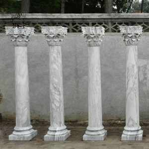 <span class=keywords><strong>Colonne</strong></span> romaine en marbre de style européen sculptée à la main en pierre naturelle décorative pour l'extérieur - Product Image 3