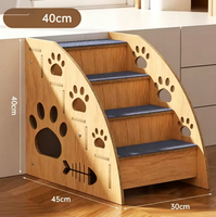 Massivholz Haustiertreppe Rutschfeste Rampe Leiter für Hunde und Katzen zum Erklimmen von Bett und Sofa Großhandel