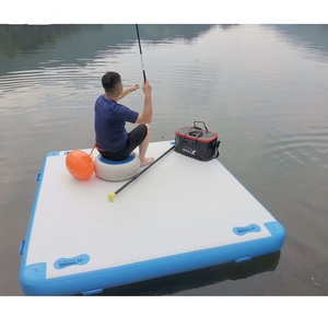 Plateforme flottante gonflable en PVC EJIA PW1 pour la baignade et la pêche au SUP, capacité 100-500 kg, plus de 10 passagers - Product Image 1