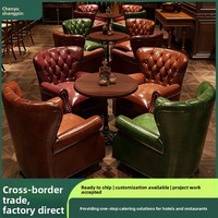 Canapés et tables de salon en bois de style américain haut de gamme pour clubs, cafés, restaurants, bistrots et bars – Usage décontracté