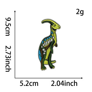 Patch brodé dinosaure de dessin animé T-Rex Jurassic World, applique Triceratops thermocollante pour vêtements d'enfants, sacs et décoration DIY - Product Image 6