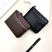 Portefeuille court zippé en PU pour homme, style Instagram, tendance jeune, rétro euro-américain, best-seller transfrontalier