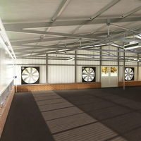 Structure en acier modulaire préfabriquée pour abri d'élevage de chèvres, poulets, vaches, chevaux - Composants de construction en acier préfabriqués
