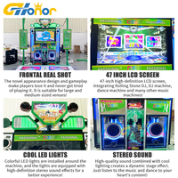 Nouvelle conception G-HONOR, machine d'arcade circulaire en métal pour 2 joueurs, jeu de danse musical d'intérieur à monnayeur, 12 mois, anglais