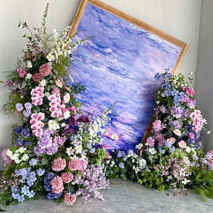 Monet ดอกไม้ประดิษฐ์หน้าต่างตกแต่งอเนกประสงค์ลายดอกไม้ประดิษฐ์สไตล์สวนปรับแต่งได้ตามต้องการสำหรับวันแม่ - Product Image 1