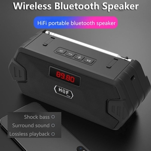 Enceinte portable d'extérieur Hi-Fi avec basses profondes, sans fil Bluetooth, radio FM, lecteur MP3, subwoofer, boîte à musique, haut-parleur audio - Product Image 6