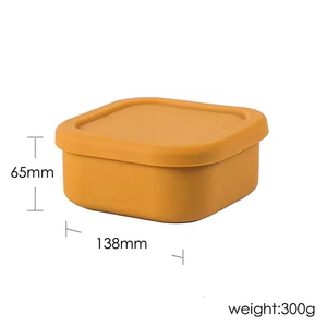 กล่องข้าวซิลิโคนเกรดอาหาร ความจุสูง ปลอดสาร BPA พร้อมฝาปิด รับผลิตแบบ OEM/ODM รูปทรงสี่เหลี่ยม ใช้กับเครื่องล้างจานและช่องแช่แข็งได้ - Product Image 2