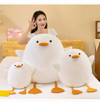 Peluche personnalisée en forme de canard à câliner, coussin mignon super doux, jouet en peluche canard blanc, coussin de canapé pour enfants, cadeau