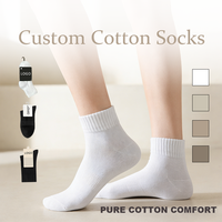 Chaussettes de sport unisexes mi-mollet en pur coton respirant avec logo personnalisé, absorbant la transpiration, douces, blanches, pour usage quotidien
