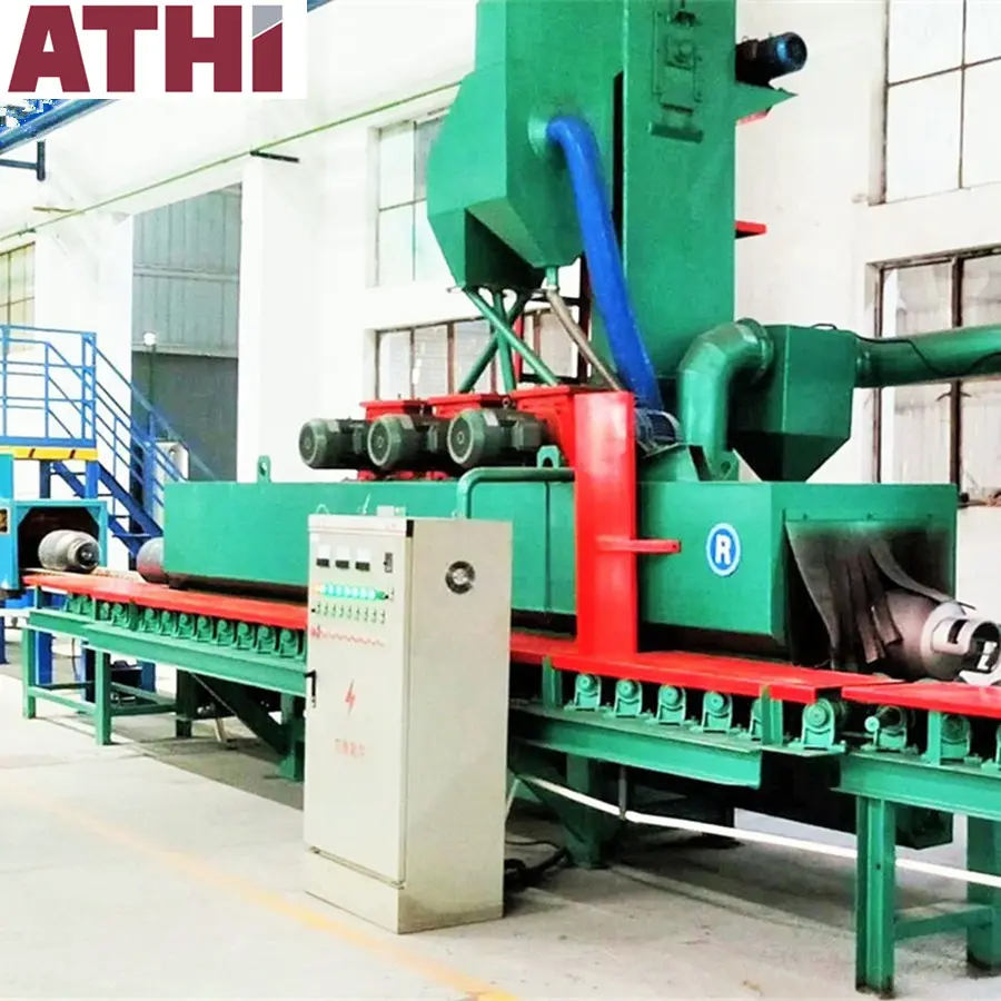 Qingdao Roller Conveyor Sandblasting machine Pipe Shot Blasting Machine