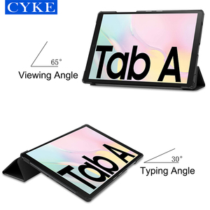 CYKE A Tre Ante DELL'UNITÀ di elaborazione Linguetta In Pelle T500 Caso Del Basamento di Protezione Tablet Vibrazione Sottile Leggero Della Copertura per Samsung <span class=keywords><strong>Galaxy</strong></span> <span class=keywords><strong>Tab</strong></span> <span class=keywords><strong>A7</strong></span> 2020 t500 - Product Image 4