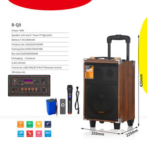 B-Q8 Square Dance Audio 5 Nouveau haut-parleur à tige télescopique haute puissance pour karaoké en extérieur, pour l'industrie, volume élevé avec télécommande - Product Image 2