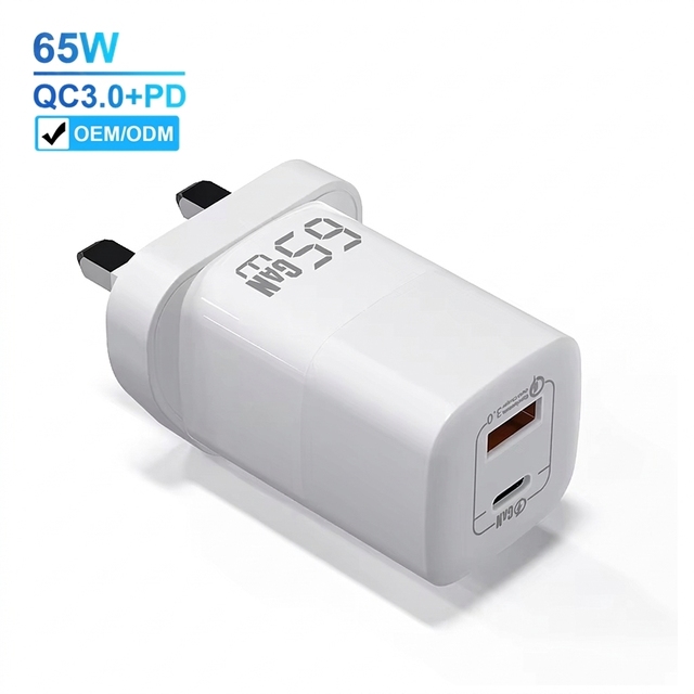 Justlink Usb-c Type-C GaN Wall Charger 65w EU US UK Dual Port Usb Fast Charge Pd 65w Wall Adapter for Type-c Laptop
