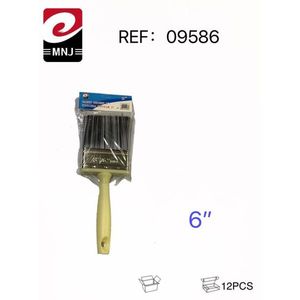 MNJ Paint Brush 6 Inch Plastic Handle Heavy Duty Painting Tool - Product Image 1
