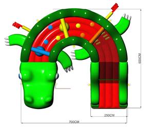 1 yıl garanti ile özelleştirilmiş yaşam dolu kale şişme engel kursu dinozor cennet ticari şişme şato - Product Image 6