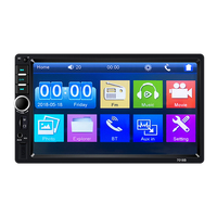 Estéreo para Auto con Pantalla Táctil LCD HD de 7 Pulgadas, BT 2 Din, Radio para Auto 7018B de 7 Pulgadas 2 Din, Reproductor de Video MP5 con Cámara de Visión Trasera