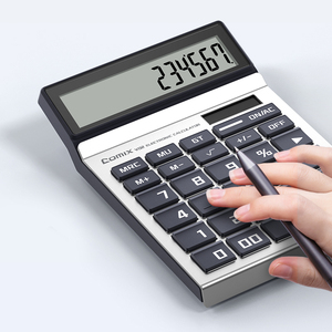 Calculatrice solaire COMIX, petite calculatrice solaire, calculatrice de caisse commerciale et financière, affichage à 12 chiffres - Product Image 6