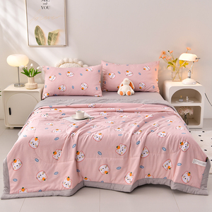 Mới Đến Đầy Màu Sắc In Ấn Bộ Đồ Giường Thiết Lập Mềm Mại Hai Màu Sắc Mùa Hè Chăn - Product Image 4