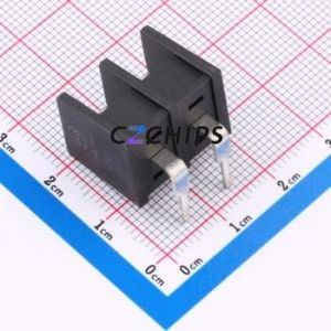 MX35R-8.25-02P-BK01-Cu-S-A Barrier Terminal Block Bent Lead Through Hole,P=8.25mm Connector Two Sides 8.25mm 1x2P Right Angle - Product Image 2