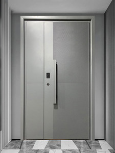 Porte de sécurité double mère-enfant en aluminium moulé avec ouverture latérale pour villas et maisons individuelles rurales, personnalisable - Product Image 3
