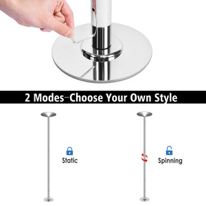 ダンスポールスチールチューブ回転可能高さ調節可能プロフェッショナルポータブルダンスポール家庭用取り外し可能 - Product Image 5