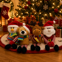 Festival cadeau noël peluche jouet usine personnalisé jouets en peluche père noël orignal bonhomme de neige ours jouets en peluche