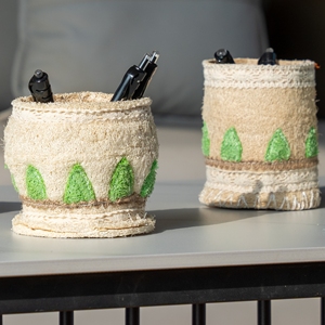 Portaplumas de Luffa Natural al por Mayor, Contenedor Decorativo para Escritorio - Product Image 5