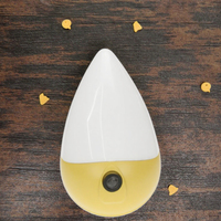 Veilleuse LED A68 ABS en forme de goutte d'eau avec capteur de contrôle, mini lampe de chevet à brancher, blanc, rose, bleu, vert, pour la maison
