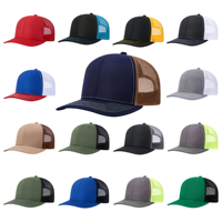 Gorra deportiva estructurada de 6 paneles para bordado, golf, tenis, recreación al aire libre, con logo personalizado, espalda de malla, tipo trucker.