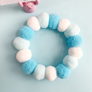 Magnifique collier pompon pour animaux de compagnie, bleu et blanc doux, pour petits chiens et chats, accessoire pour animaux de compagnie toutes saisons - Product Image 1